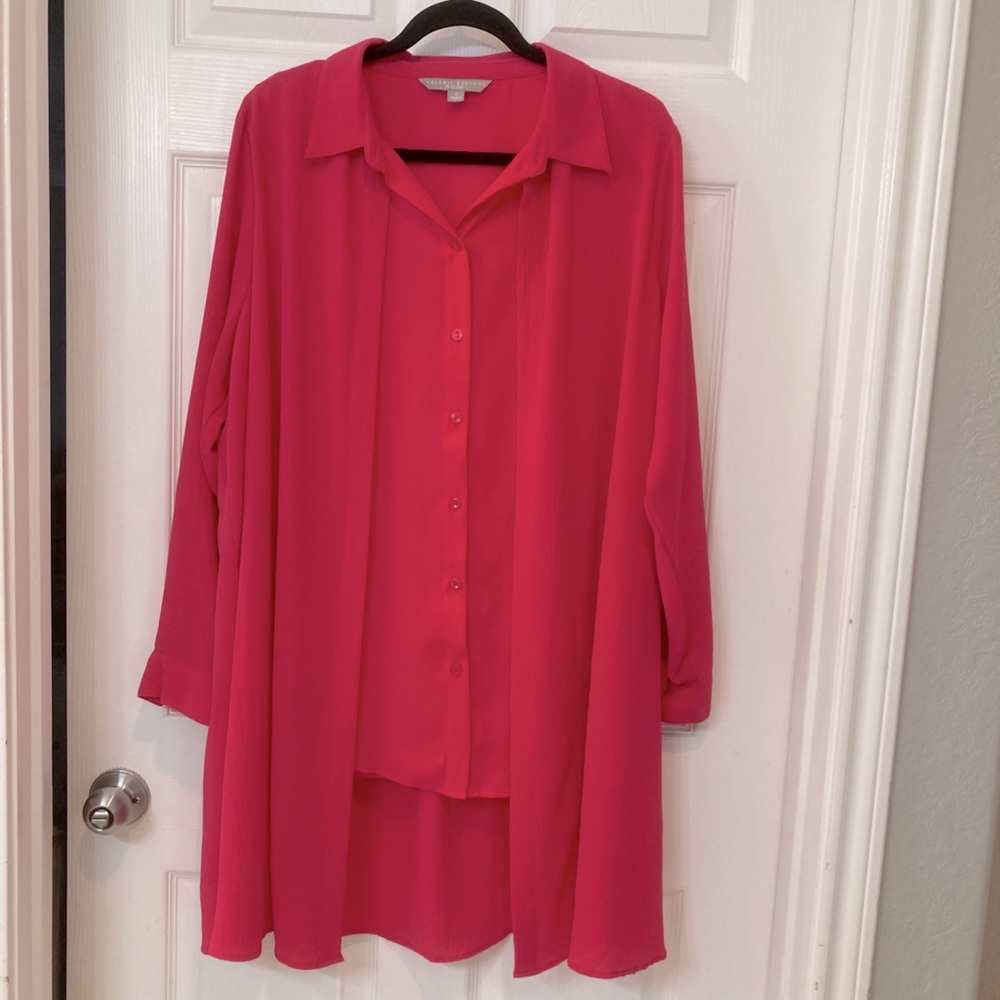 1X Pink Blouse, a whole outfit in one.